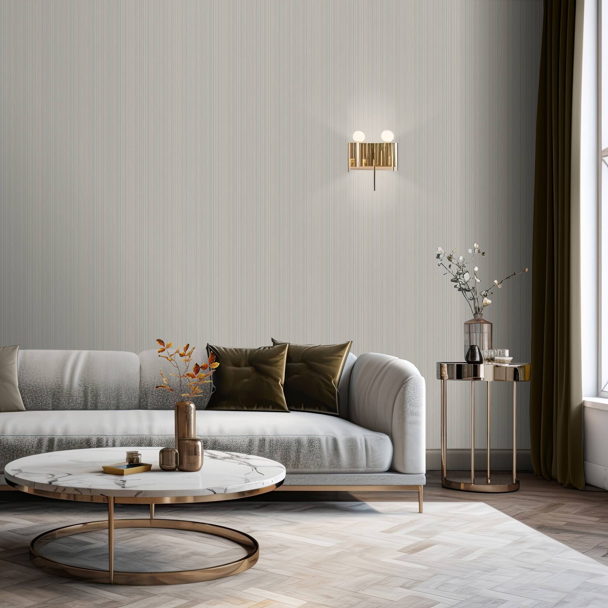 Designs Direct Glint Stria Stripe Wallpaper